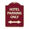 Signmission Hotel Parking W/ Bidirectional Arrow Heavy-Gauge Aluminum Sign, 24" x 18", BU-1824-23902 A-DES-BU-1824-23902 - alternate 1